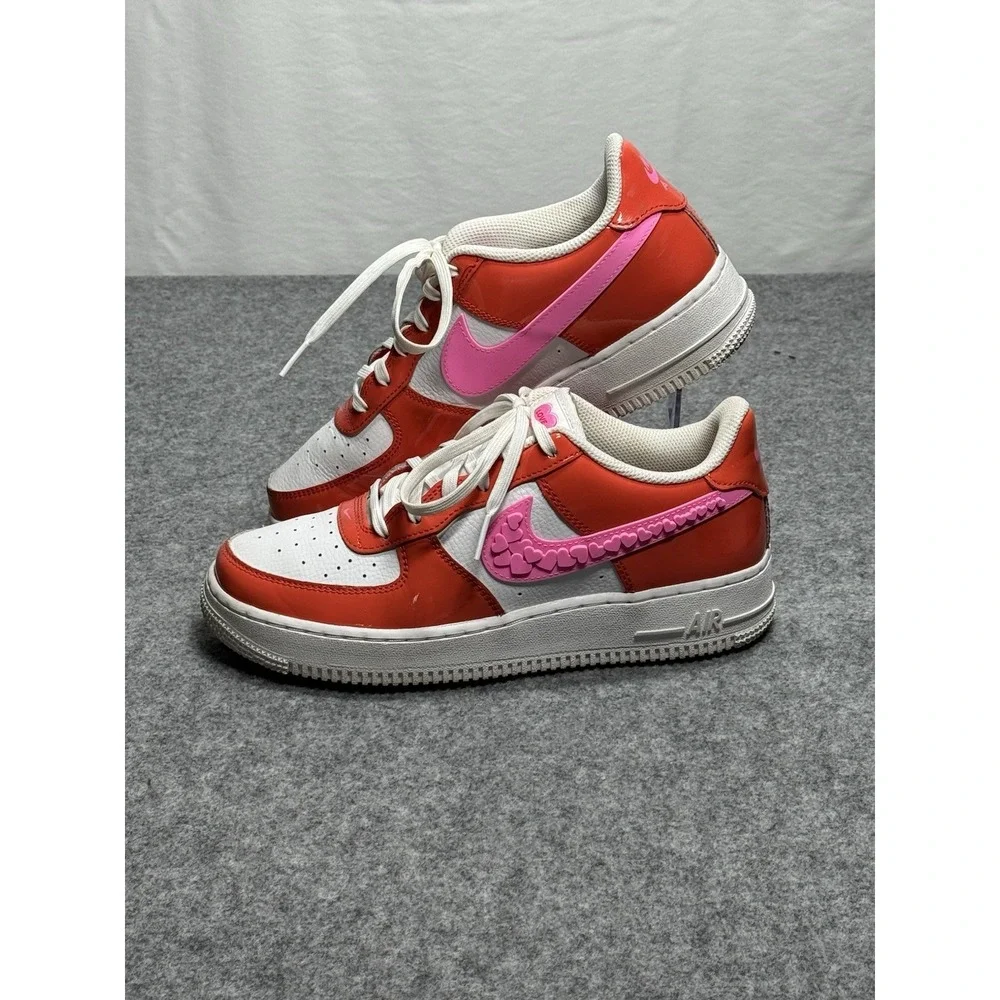 Nike‎ Air Force 1 Athletic Shoes Youth Size 6.5 Women's Size 8 Orange & Pink
